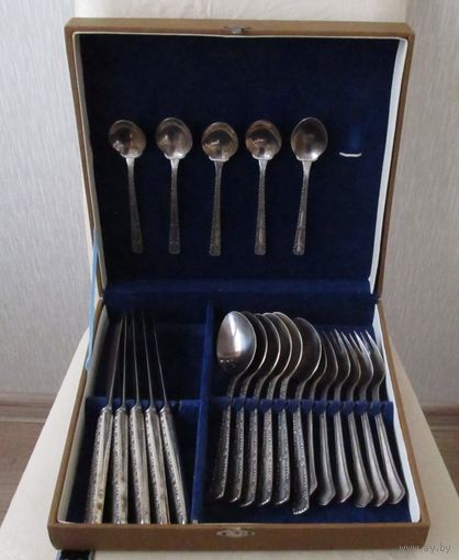 Все лоты с рубля.Большой набор мельхиоровых столовых приборов,Таллин,СССР.