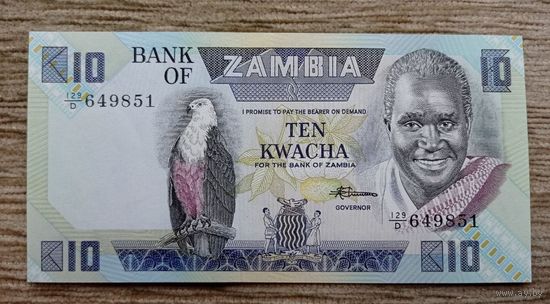 Werty71 Замбия 10 квача 1980 - 1988 банкнота