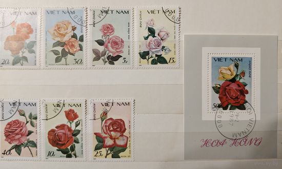 РАСПРОДАЖА КОЛЛЕКЦИИ. Вьетнам, марки "цветы Розы"