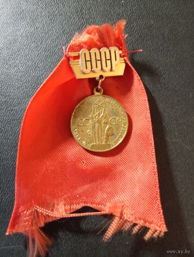 Знак " За успехи в народном хозяйстве СССР" ( тяжелый)