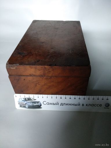 Старинная деревянная шкатулка .Начало XX-го века.Размер 24х15 см высота 11 см.