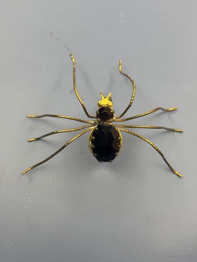 Винтажная брошь паук