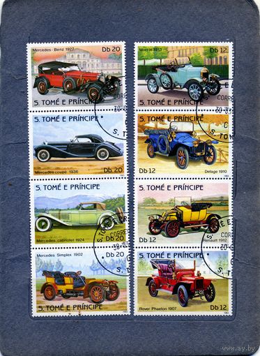 Сан-Томе и Принсипи , 1983, автомобили  серия 8шт  в 2-х сцепках