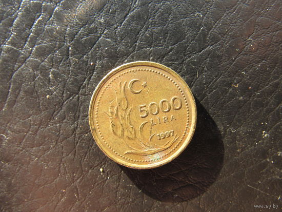 Турция. 5 000 лир.1997. С 20 копеек. Распродажа коллекции. Смотрите другие лоты.