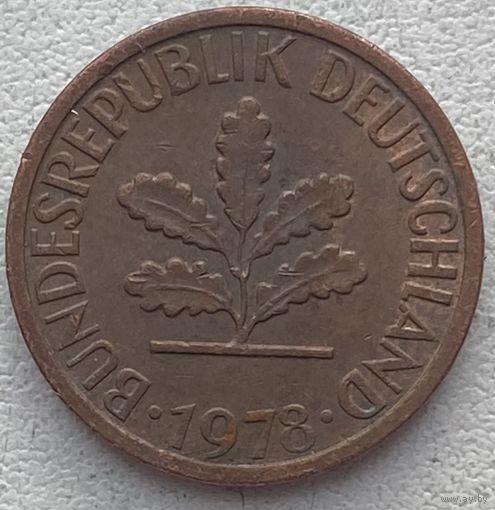 Германия 1 пфенниг 1978 г. F