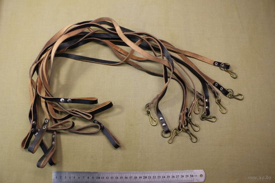 Страховочные ремешки ПМ, ТТ, кожа СССР, одним лотом. Распродажа коллекции вещей. С РУБЛЯ! АУКЦИОН!