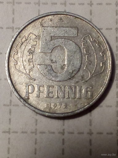 5 Пфеннигов ГДР 1972 год