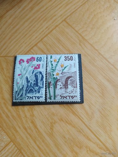 Израиль серия марок 1954 г. Цветы.