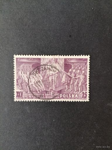 Польша 1939 Марка "Годовщина марша польского легиона" (гашение без клея, след от наклейки) Mi.356 каталог 0.50 евро