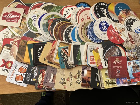 Подставки под пиво, более 200 штук без повторов одним лотом