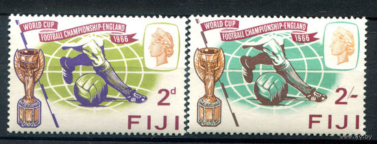 Британские колонии - Фиджи - 1966г. - чемпионат мира по футболу - 2 марки - полная серия, MNH [Mi 191-192]. #4-B6-124-A-1