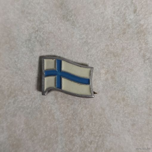 Значок. Флаг Финляндии.