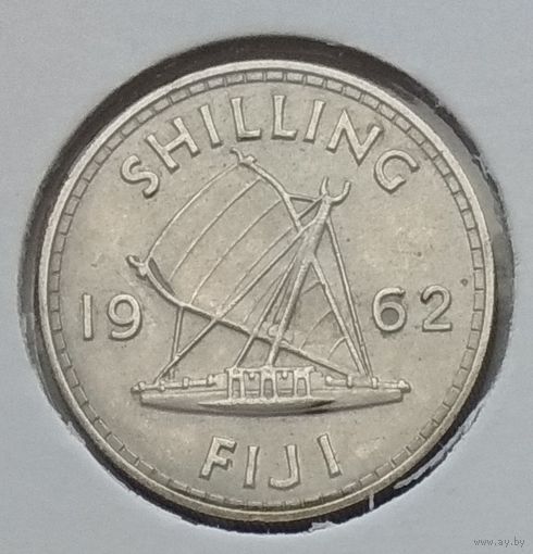 Фиджи 1 шиллинг 1962 г. В холдере