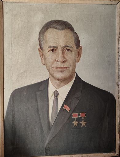 ПЕТР МИРОНОВИЧ МАШЕРОВ.  ПРЕКРАСНЫЙ ЧЕЛОВЕК И ТОЛКОВЫЙ ПОЛИТИК.  Холст, масло. Большая работа:  80*60 см. Художник не известен. Возможен обмен на монеты серебро