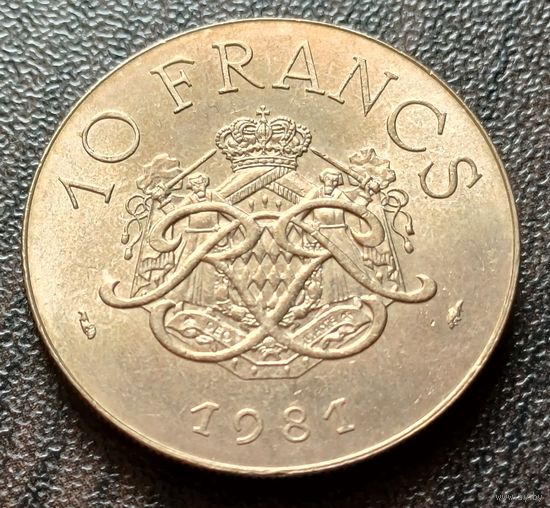 Монако 10 франков, 1981    ( 1-10-2 )