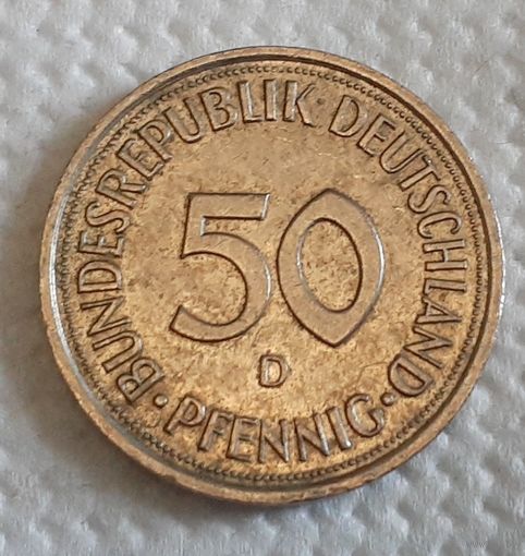 Германия 50 пфеннигов, 1990 "D" (12-9-11)