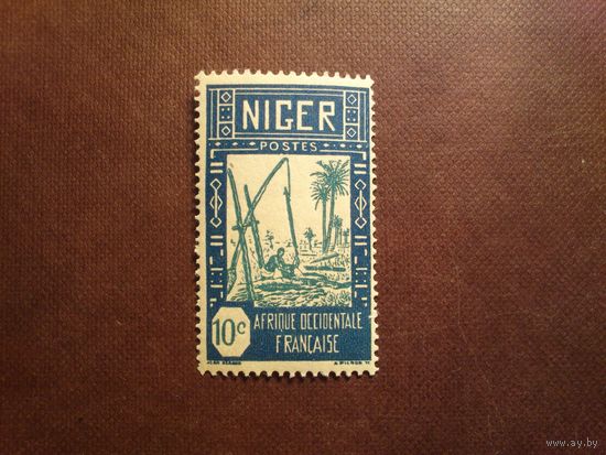Французский Нигер 1926 г. Забор воды из колодца./01а/