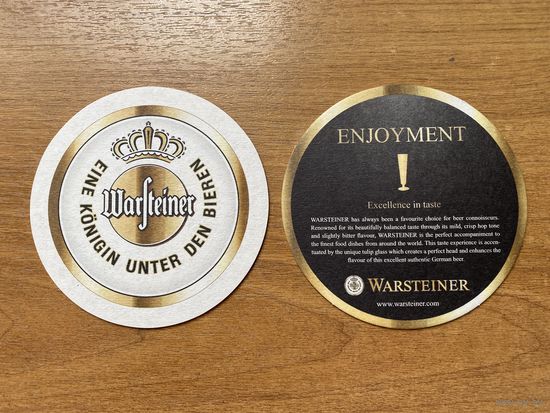 Подставка под пиво Warsteiner (Германия) No 4