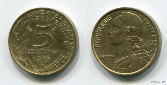 Франция. 5 сантимов (1976)