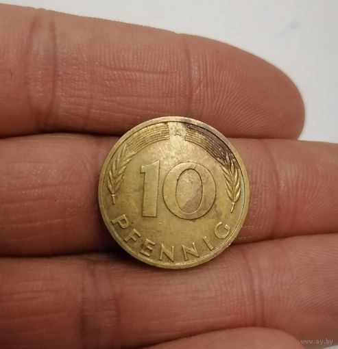 10 пфеннигов 1991г. (А). Германия.