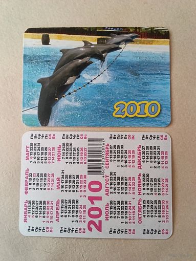 Карманный календарик. Дельфины. 2010 год