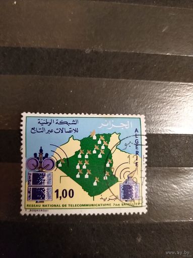 1975 Алжир национальная система спутниковой связи техника космос (4-7)