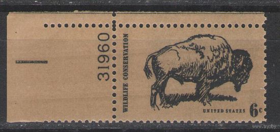Марки США. Бизон. 1970г. с номером