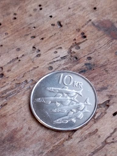 ИСЛАНДИЯ 10 крон 1996 год