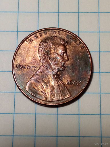1 цент США  2002 год