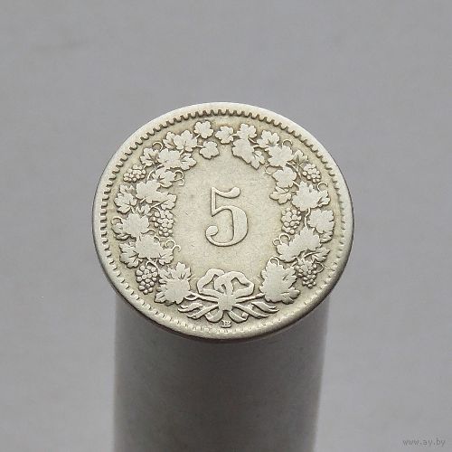 Швейцария 5 раппеннов 1850