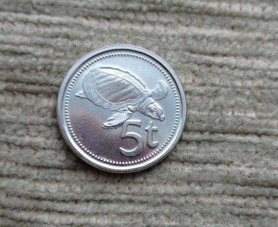 Werty71 Папуа Новая Гвинея 5 тойя 2010 Черепаха Двукоготная Блеск