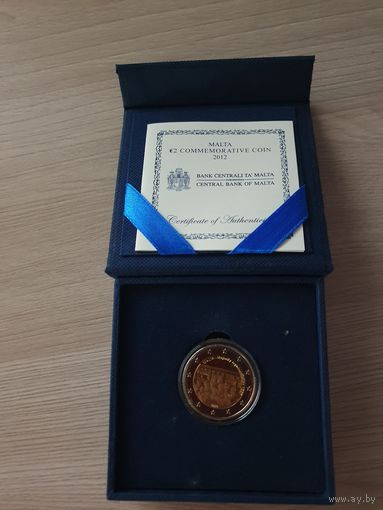 Мальта 2 евро 2012 юбилейная  Совет большинства 1887 года PROOF