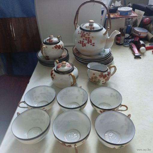 Чайный набор китайский, чашки тонкий фарфор