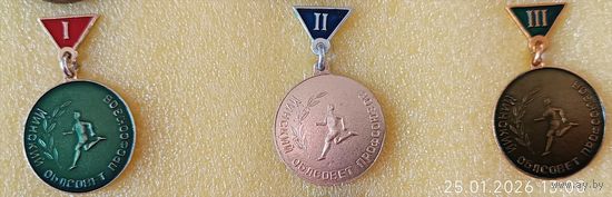 Спартакиада Минский облсовет профсоюзов 1, 2, 3 место (лег.мет.)