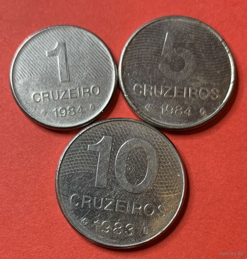 Бразилия, 3 монеты