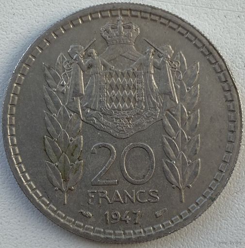 Монако 20 франков 1947 г.