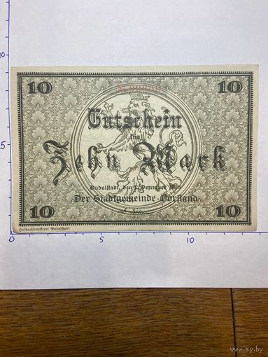 Германия нотгельд 10 марок 1918 г.- Портланд - 2001