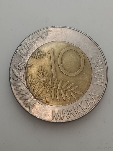 Финляндия 10 марок 1993 года .