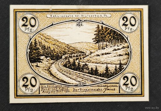 1921 год Германия 20 пфеннигов