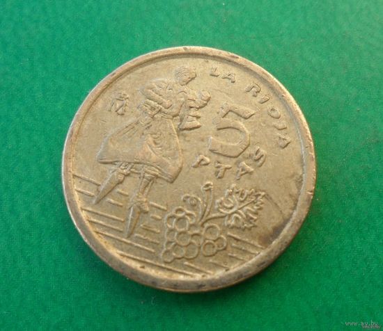 5 песет 1996 г.в. Риоха Испания