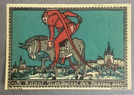 Нотгельд 1 марка 1921 год. Кнайтлинген. Веймарская республика