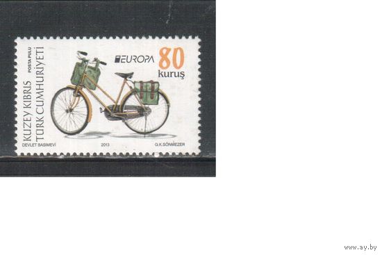 Кипр(Турецкий)-2013 (Мих.774) , ** , Велосипеды, ЕВРОПА