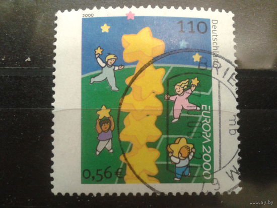 Германия 2000 Европа, зубцовка 13 3/4 Михель-1,2 евро гаш.