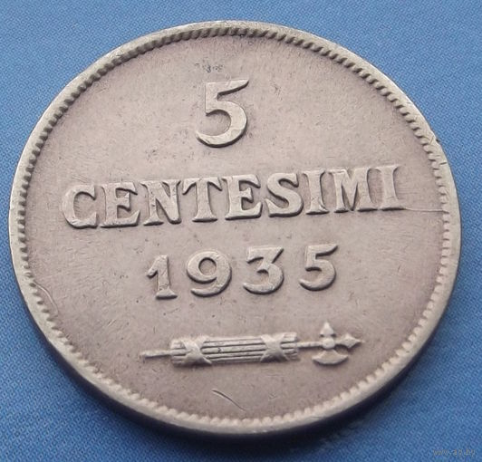 Сан-Марино. 5 чентезимо 1935