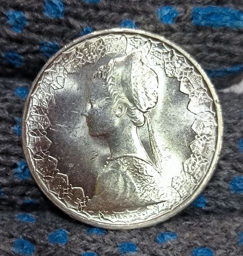 500 лир 1967! Кораблик! Ярчайшее серебро Италии!