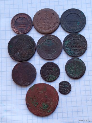 Монеты РИ , с 1 рубля .