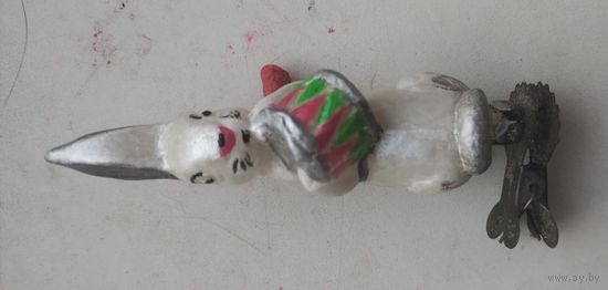 Новогодняя игрушка Заяц с барабаном