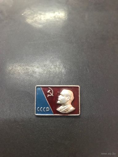 Знак СССР Ленин Лениниана знамя