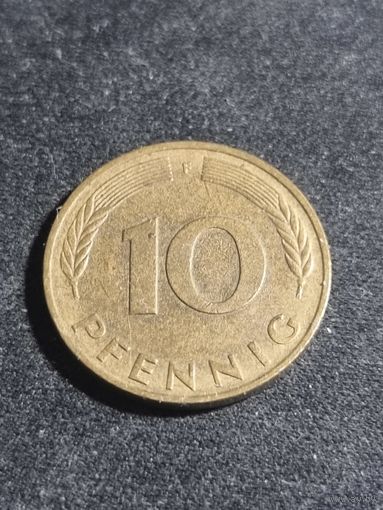 Германия 10 пфеннигов 1987 F