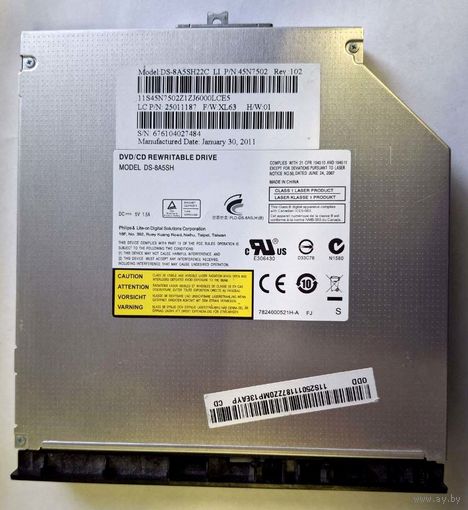 Оптический привод DVD-RW SATA Philips & Lite-on DS-8A5SH